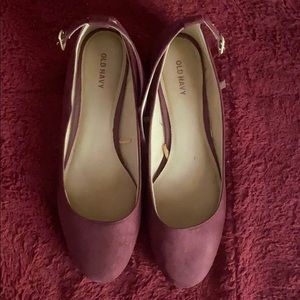 Burgundy Flats with Slight Heel